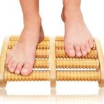 Jiaanaa Wooden Foot Massager Roller Wooden Dual Foot Acupuncture Massager